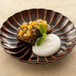 蟹といくらの山かけロール寿司