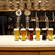 海外でも高く評価され世界各国で賞を受賞しているクラフトビール『コエドビール』6種をドラフトで！その他にもビスビール、エーデルピルス、サッポロ黒ラベルと全9種をすべてドラフトでお楽しみ頂けます。