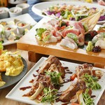 肉と魚のダブルメインディッシュが味わえる『旬の味覚コース』