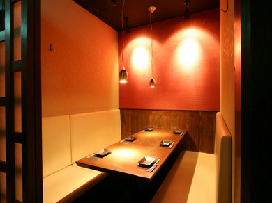 人数に合わせて使える個室席も豊富に