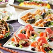 団体も収容可能のため、大人数での会食の場や宴会などでぜひご利用を。広々とした個室は開放感が得られます。