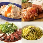 特選牛のステーキにアクアパッツァのランクアップディッシュ『厳選コース』
