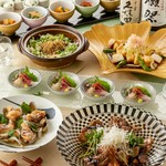 肉と魚のダブルメインディッシュが味わえる『旬の味覚コース』
