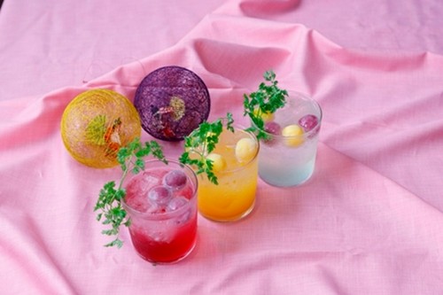 まぁるいアイスの乗ったてまりサワー