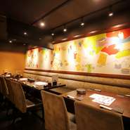 様々なテイストの席があり、あらゆるシーンで使えるお店。人気の掘りごたつ席から個室まであり、好みで選べます。会社の飲み会・コンパ・接待・女子会・誕生日など使い方いろいろ。
