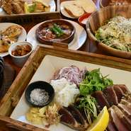 ※飲み放題：120分制（L.O.15分前）
※＋500円にてプレミアム飲み放題へ変更可！
※事前予約をお願いいたします（1日前の23時まで）
※お昼のご宴会も承ります（要予約）
※コースのみのご予約もお電話にて承っています。