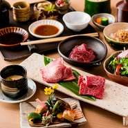 厳選した日本三大和牛を食べ比べ
和牛8種 全20品コース
世界に誇る和牛の旨味を心行くまで堪能して頂きます