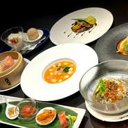 旬の食材をふんだんに使用した『口福（こうふく）コース』。本格中華料理を堪能あれ。