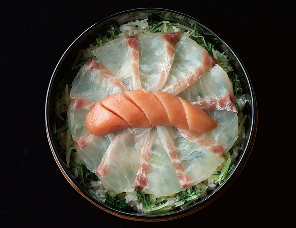 椒房庵自慢のあごだしめんたいこをつかった博多まぶし