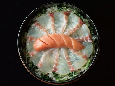 椒房庵自慢のあごだしめんたいこをつかった博多まぶし