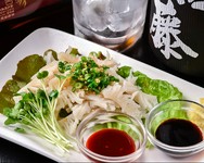 臭みがなく、コリコリとした歯ごたえがたまらない！ ※一般的に食肉の生食は食中毒のリスクがあります。 ※子供、高齢者、食中毒に対する抵抗力の弱い人は食肉の生食を控えてください。