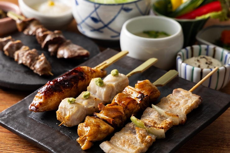 [All-you-can-drink included] Umaya's signature yakitori course (6 skewers) - 13 dishes in total