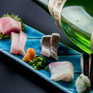 魚料理と合わせたい一本。オリジナル日本酒も用意