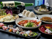 忘年会・歓送迎会に。飲み放題120分付、長浜市場から仕入れたお魚をふんだんに使った贅沢コース