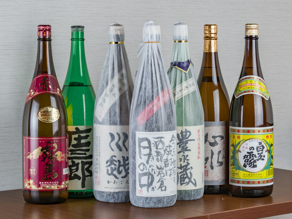 宮崎県産を中心にセレクトされた焼酎