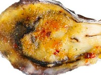 定番のガーリックが効いた香草パン粉の焼き牡蠣です。