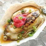 さっと牡蠣醤油に漬け、炙りました。
甘みの強い紅芯大根おろしでさっぱりとお召し上がりください。
