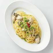 当店ならではの牡蠣醤油バターの和風パスタです。