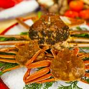 11 月に解禁される「松葉蟹」やズワイガニのメス「香箱ガニ」を
お楽しみいただける特別コースをご用意いたしました。
上品な旨みが楽しめるこの時期ならではの美味しさを、
余すところなく存分にご堪能ください。