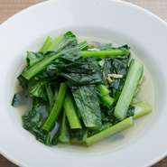 国産2種野菜の青菜炒め～スープ仕立て～