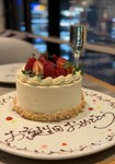 大切な人との記念日や大切な日にコース料理とホールケーキでお祝い！
乾杯ドリンク付き！