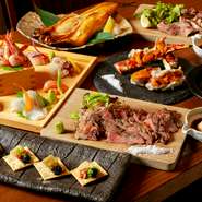 斬新な盛り付けやその時々に変わる季節の食材を選りすぐり