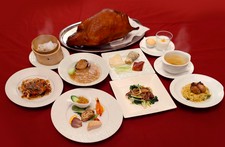お一人様分に北京ダック２本付き！他にもフカヒレ料理などお楽しみいただけるおすすめコースです。
