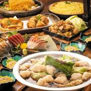 闘魂（とうこん）コース…店長イチオシ!!メインの鍋料理は当店自慢の≪博多もつ鍋≫