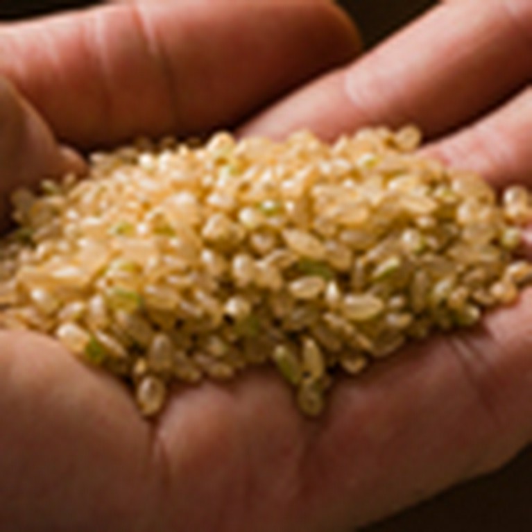 厳選玄米を、その日のゲストの分だけ自家精米