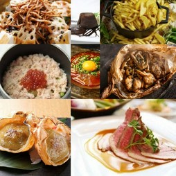 ローストビーフ、若鶏のトリュフバター包み、いくらとカニの釜飯
豪華食材を使ったきちりの特別贅沢コース