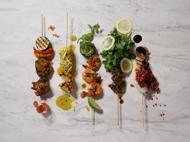 アジアングルメ串焼き 5種盛り合わせ