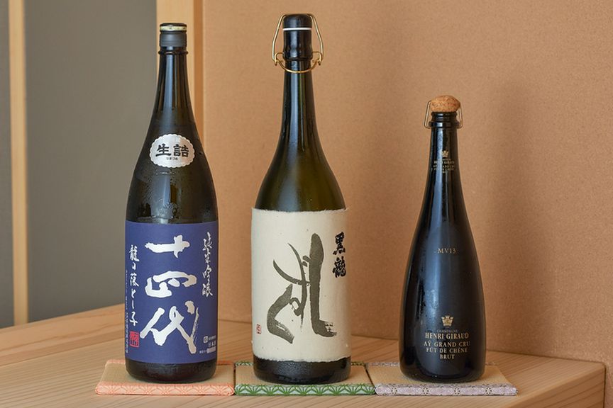 日本酒からシャンパンまで酒ずきの心をくすぐるラインナップ				