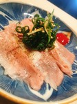 あっさりと味付け。薬味と一緒に。