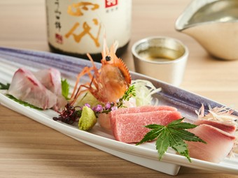 お造り　旬の鮮魚いろいろ