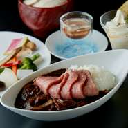 ・一品
・自家製豆冨
・サラダ
・超濃厚最とび飛騨牛カレー
・デザート