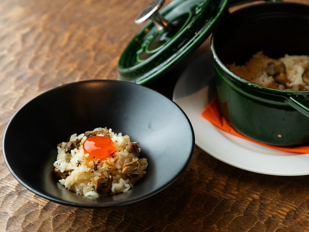 コースを締めくくる逸品。玉子×牡蠣×ご飯『TKG』