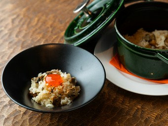 コースを締めくくる逸品。玉子×牡蠣×ご飯『TKG』