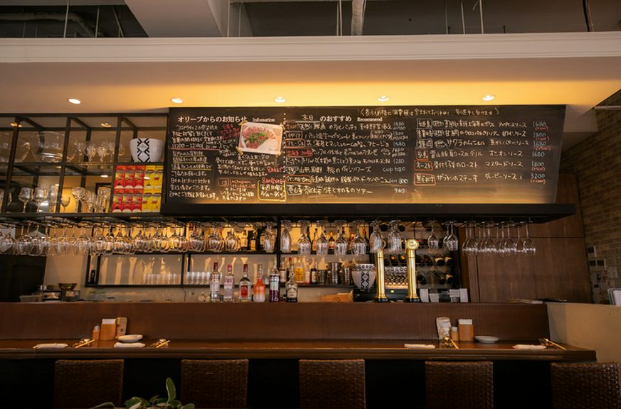 日々変わる、黒板の手描きメニュー