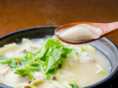 【わはは】一番人気メニュー『特選鶏だし　水餃子』