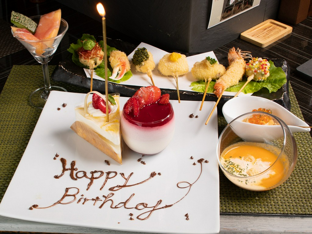 大切な人や家族とのお祝いに『お誕生日・お祝いケーキ付コース』