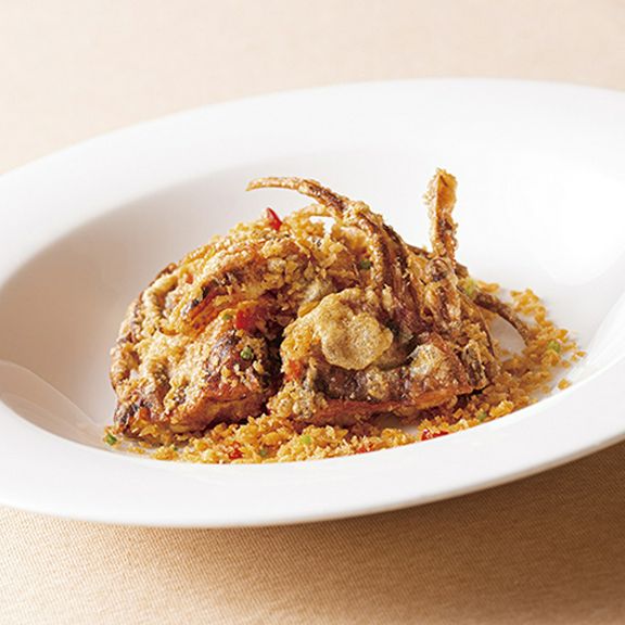 ソフトシェルクラブ 金沙スパイス炒め