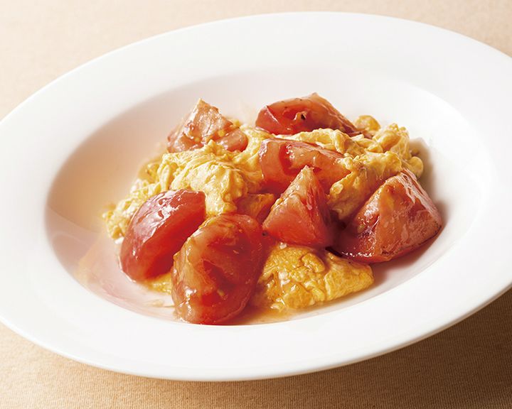 トマトと奥久慈卵の炒め