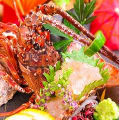 【伊勢海老会席】お造里など含む11品100分飲み放題付→8500円