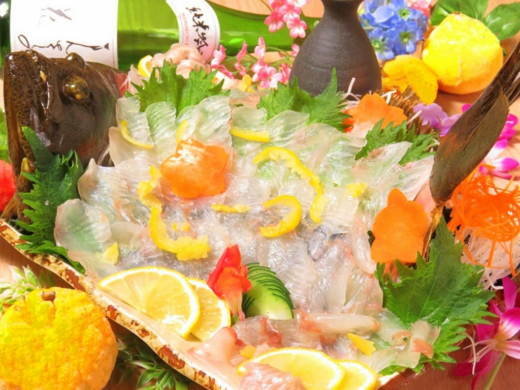 活まつもと平目のお造り