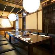 小さな子ども連れにうれしい、床がフラットになった座敷席