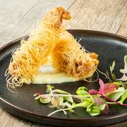 鶏せせりのカダイフ巻き