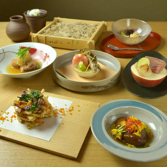 鴨鍋と蕎麦を堪能する和食会席コース