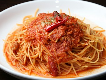 細めのパスタとたっぷりのトマトソース『蘭丸パスタ』
