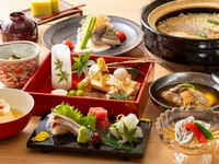 和食の美味を数々堪能できる『ヒトサラ予約限定会席 季節のご飯の会席』