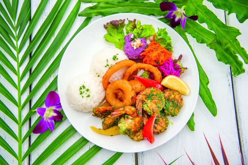 ガーリックバターシュリンププレート&セミブッフェ